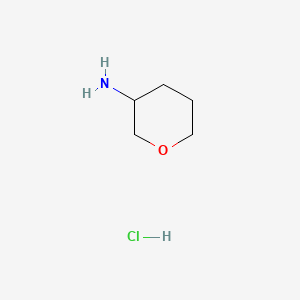 Tetrahydro-2H-pyran-3-amine hydrochloride chemical structure (CAS 675112-58-0)