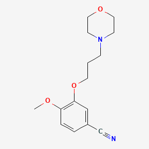 4-Methoxy-3-(3-morpholinopropoxy)benzonitrile chemical structure (CAS 675126-28-0)
