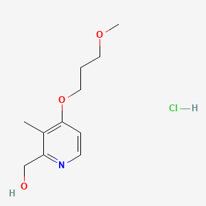 (4-(3-Methoxypropoxy)-3-methylpyridin-2-yl)methanol hydrochloride chemical structure (CAS 675198-19-3)