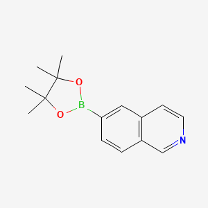 6-(4,4,5,5-Tetramethyl-1,3,2-dioxaborolan-2-yl)isoquinoline chemical structure (CAS 675576-26-8)