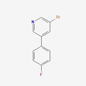 3-Bromo-5-(4-fluorophenyl)pyridine chemical structure (CAS 675590-04-2)