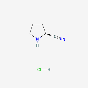 (R)-Pyrrolidine-2-carbonitrile hydrochloride chemical structure (CAS 675602-84-3)