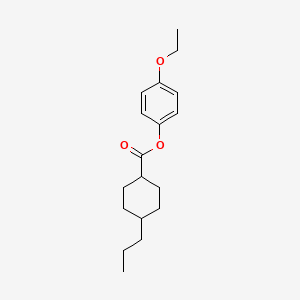 Trans-4-ethoxyphenyl 4-propylcyclohexanecarboxylate chemical structure (CAS 67589-39-3)