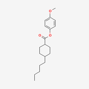 Trans-4-methoxyphenyl 4-pentylcyclohexanecarboxylate chemical structure (CAS 67589-52-0)