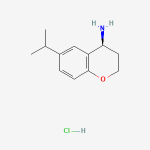 (S)-6-Isopropylchroman-4-amine hydrochloride chemical structure (CAS 676134-25-1)