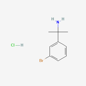 2-(3-Bromophenyl)propan-2-amine hydrochloride chemical structure (CAS 676135-18-5)