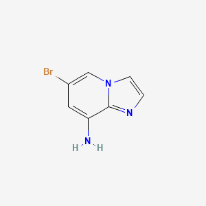 6-Bromoimidazo[1,2-a]pyridin-8-amine chemical structure (CAS 676371-00-9)