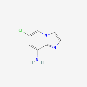 6-Chloroimidazo[1,2-a]pyridin-8-amine chemical structure (CAS 676371-01-0)