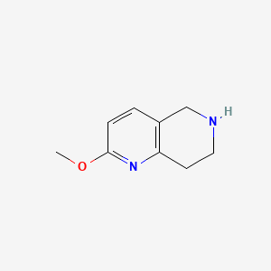 2-Methoxy-5,6,7,8-tetrahydro-1,6-naphthyridine chemical structure (CAS 676994-61-9)