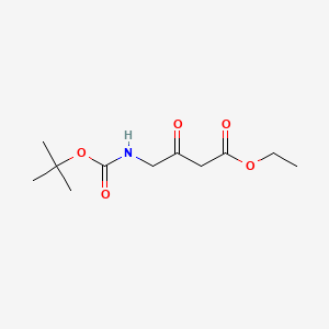 Ethyl 4-((tert-butoxycarbonyl)amino)-3-oxobutanoate chemical structure (CAS 67706-68-7)