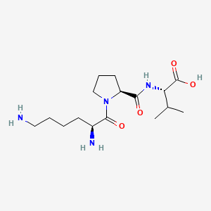 (S)-2-((S)-1-((S)-2,6-Diaminohexanoyl)pyrrolidine-2-carboxamido)-3-methylbutanoic acid chemical structure (CAS 67727-97-3)