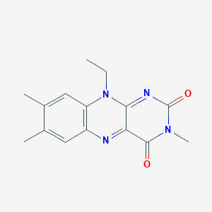10-Ethyl-3,7,8-trimethylbenzo[g]pteridine-2,4(3H,10H)-dione chemical structure (CAS 67767-38-8)