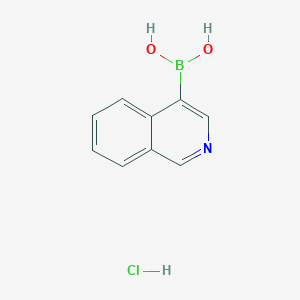 Isoquinoline-4-boronic acid hydrochloride chemical structure (CAS 677702-23-7)