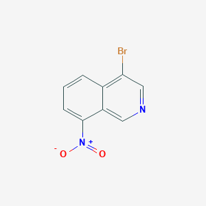 4-Bromo-8-nitroisoquinoline chemical structure (CAS 677702-62-4)