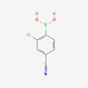 2-Chloro-4-cyanophenylboronic Acid chemical structure (CAS 677743-50-9)