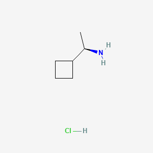 (1R)-1-cyclobutylethan-1-amine hydrochloride chemical structure (CAS 677743-79-2)