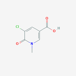 5-Chloro-1-methyl-6-oxo-1,6-dihydropyridine-3-carboxylic acid chemical structure (CAS 677762-31-1)