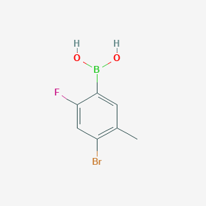 (4-Bromo-2-fluoro-5-methylphenyl)boronic acid chemical structure (CAS 677777-57-0)