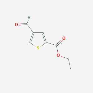 Ethyl 4-formylthiophene-2-carboxylate chemical structure (CAS 67808-69-9)