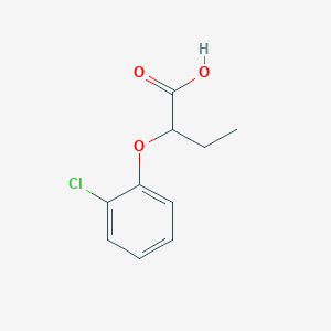 2-(2-Chlorophenoxy)butanoic acid chemical structure (CAS 67829-76-9)