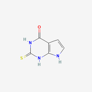 2-Thioxo-2,3-dihydro-1H-pyrrolo[2,3-d]pyrimidin-4(7H)-one chemical structure (CAS 67831-84-9)