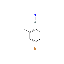 4-Bromo-2-methylbenzonitrile chemical structure (CAS 67832-11-5)
