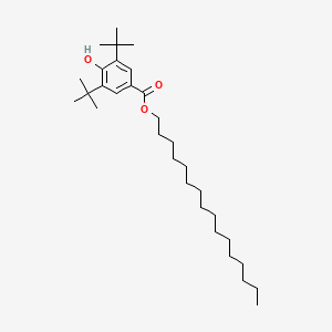 Hexadecyl 3,5-di-tert-butyl-4-hydroxybenzoate chemical structure (CAS 67845-93-6)