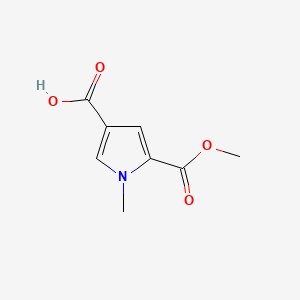 5-(Methoxycarbonyl)-1-methyl-1H-pyrrole-3-carboxylic acid chemical structure (CAS 67858-49-5)