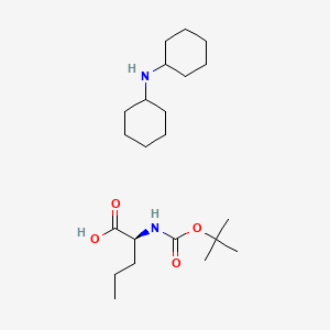 Dicyclohexylamine (S)-2-((tert-butoxycarbonyl)amino)pentanoate chemical structure (CAS 67861-96-5)