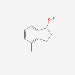 4-Methyl-2,3-dihydro-1H-inden-1-ol chemical structure (CAS 67864-03-3)