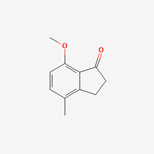 7-Methoxy-4-methyl-2,3-dihydro-1H-inden-1-one chemical structure (CAS 67901-83-1)