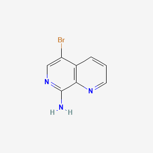 5-Bromo-1,7-naphthyridin-8-amine chemical structure (CAS 67967-17-3)
