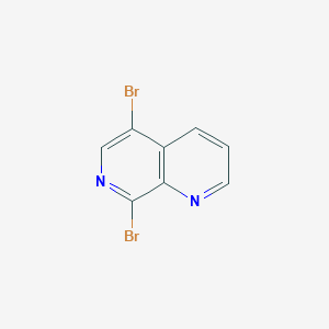 5,8-dibromo-1,7-naphthyridine chemical structure (CAS 67967-19-5)