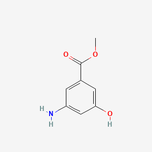 Methyl 3-amino-5-hydroxybenzoate chemical structure (CAS 67973-80-2)