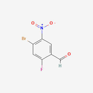 4-Bromo-2-fluoro-5-nitrobenzaldehyde chemical structure (CAS 679839-39-5)