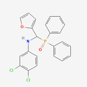(((3,4-Dichlorophenyl)amino)(furan-2-yl)methyl)diphenylphosphine oxide chemical structure (CAS 680212-11-7)