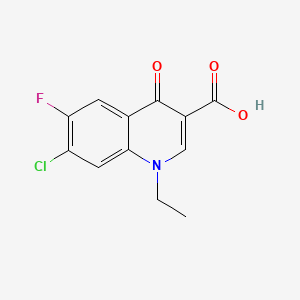 1-Ethyl-7-chloro-6-fluoro-1,4-dihydro-4-oxoquinoline-3-carboxylic Acid chemical structure (CAS 68077-26-9)
