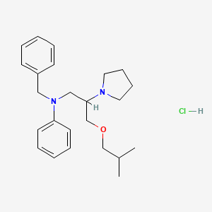 N-Benzyl-N-(3-isobutoxy-2-(pyrrolidin-1-yl)propyl)aniline hydrochloride chemical structure (CAS 68099-86-5)