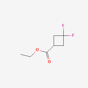 Ethyl 3,3-difluorocyclobutanecarboxylate chemical structure (CAS 681128-38-1)