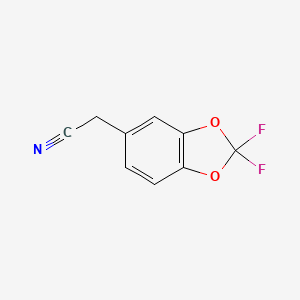 2-(2,2-Difluorobenzo[d][1,3]dioxol-5-yl)acetonitrile chemical structure (CAS 68119-31-3)