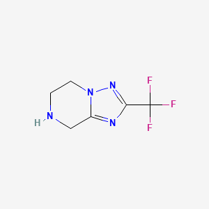 2-(Trifluoromethyl)-5,6,7,8-tetrahydro[1,2,4]triazolo[1,5-a]pyrazine chemical structure (CAS 681249-57-0)