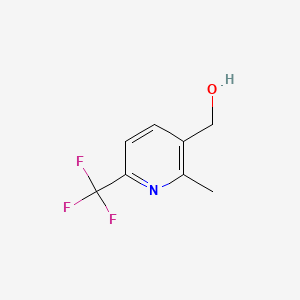 (2-Methyl-6-(trifluoromethyl)pyridin-3-yl)methanol chemical structure (CAS 681260-50-4)