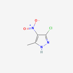 5-Chloro-3-methyl-4-nitro-1H-pyrazole chemical structure (CAS 6814-58-0)