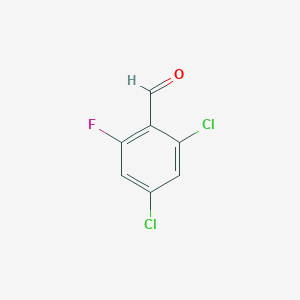 2,4-Dichloro-6-fluorobenzaldehyde chemical structure (CAS 681435-09-6)