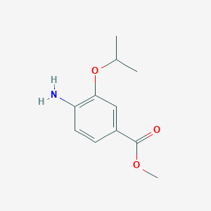 Methyl 4-amino-3-isopropoxybenzoate chemical structure (CAS 681465-85-0)