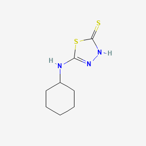 5-(Cyclohexylamino)-1,3,4-thiadiazole-2-thiol chemical structure (CAS 68161-70-6)