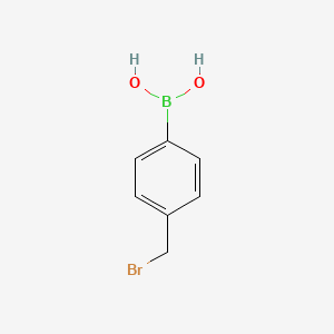 (4-(Bromomethyl)phenyl)boronic acid chemical structure (CAS 68162-47-0)
