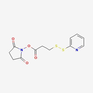 2,5-Dioxopyrrolidin-1-yl 3-(pyridin-2-yldisulfanyl)propanoate chemical structure (CAS 68181-17-9)