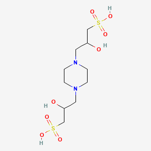 3,3'-(Piperazine-1,4-diyl)bis(2-hydroxypropane-1-sulfonic acid) chemical structure (CAS 68189-43-5)