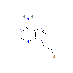 9-(2-Bromoethyl)-9H-purin-6-amine chemical structure (CAS 68217-74-3)